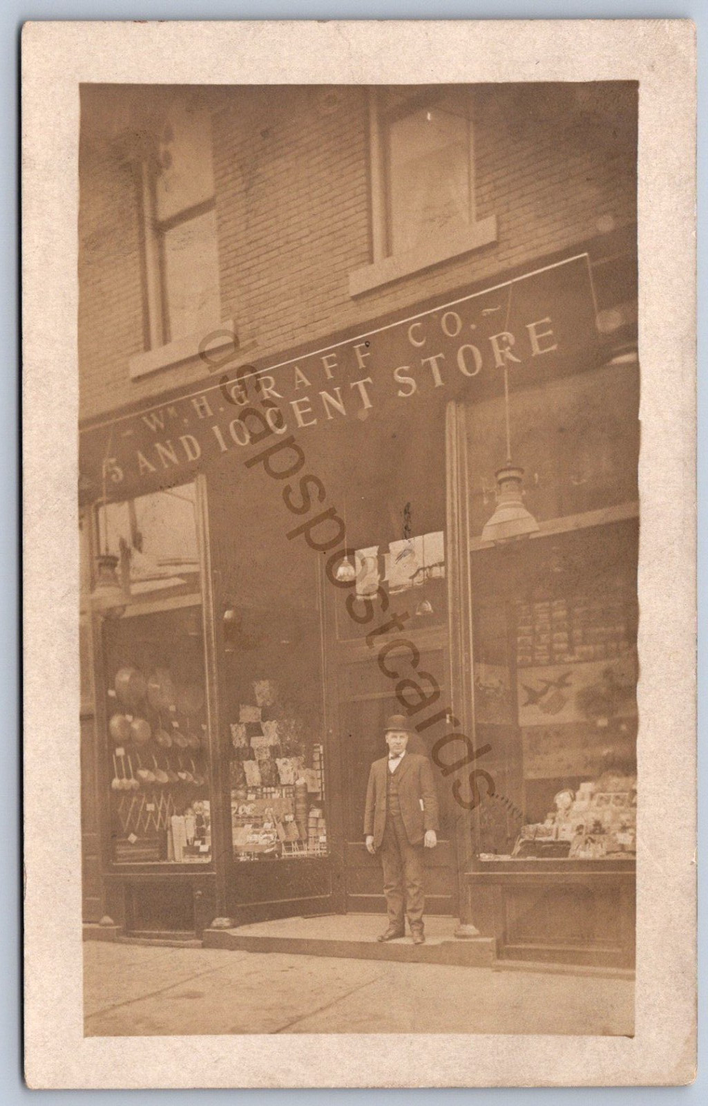 K11/ Titusville Pennsylvania RPPC Postcard c1910 W.H. Graff 5c Store 159