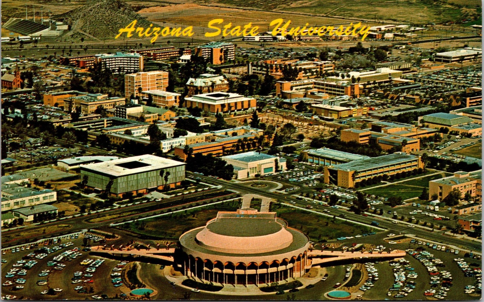 Petley Postcard Grady Gammage Memorial Auditorium Arizona State University 81354