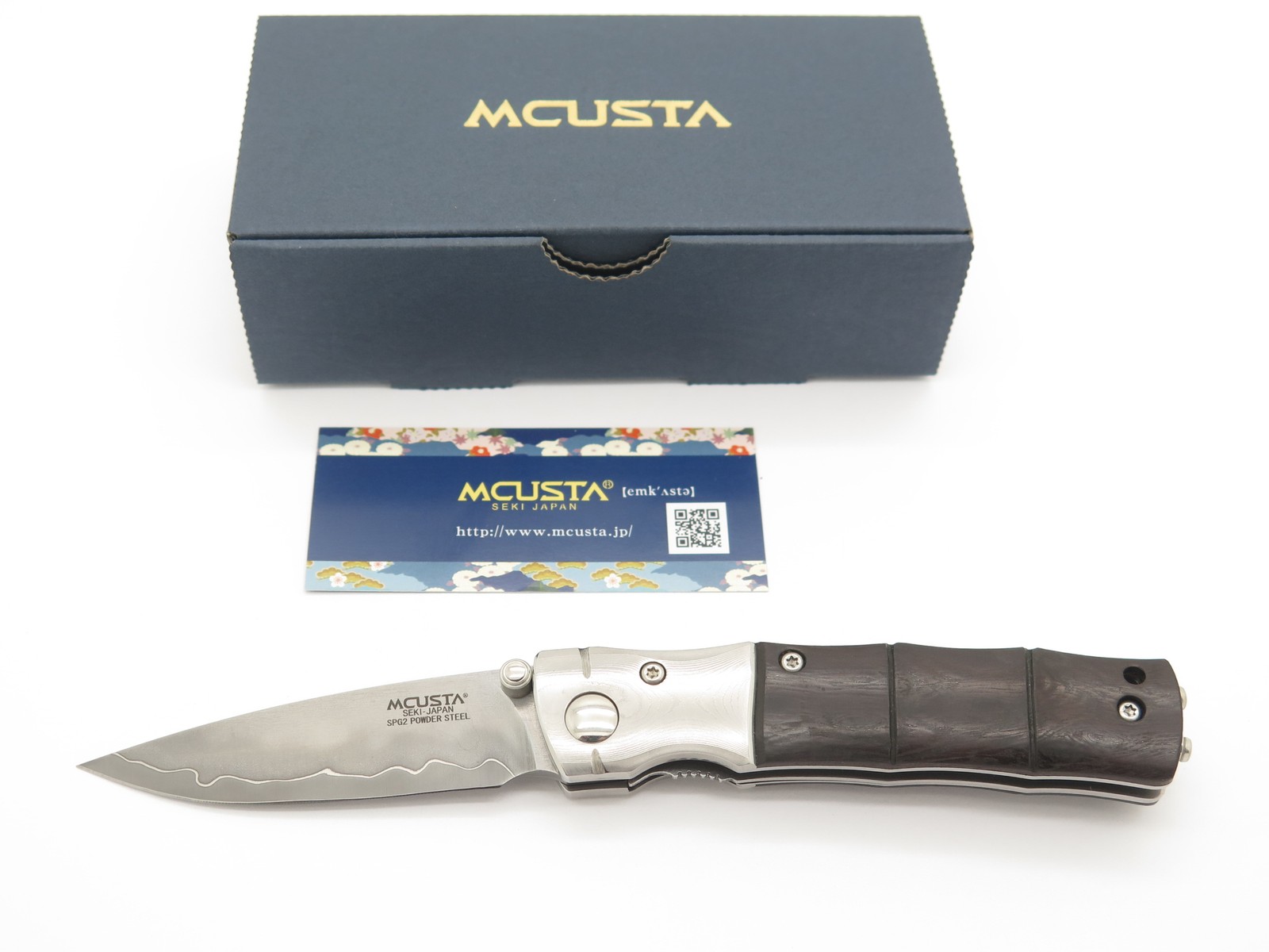 Mcusta Seki Japan MC-0145G Bamboo San Mai SPG2 Wood Gent Folding Pocket Knife Mcusta Seki Japan MC-0145G Bamboo San Mai SPG2 Wood Gent Folding Pocket Knife