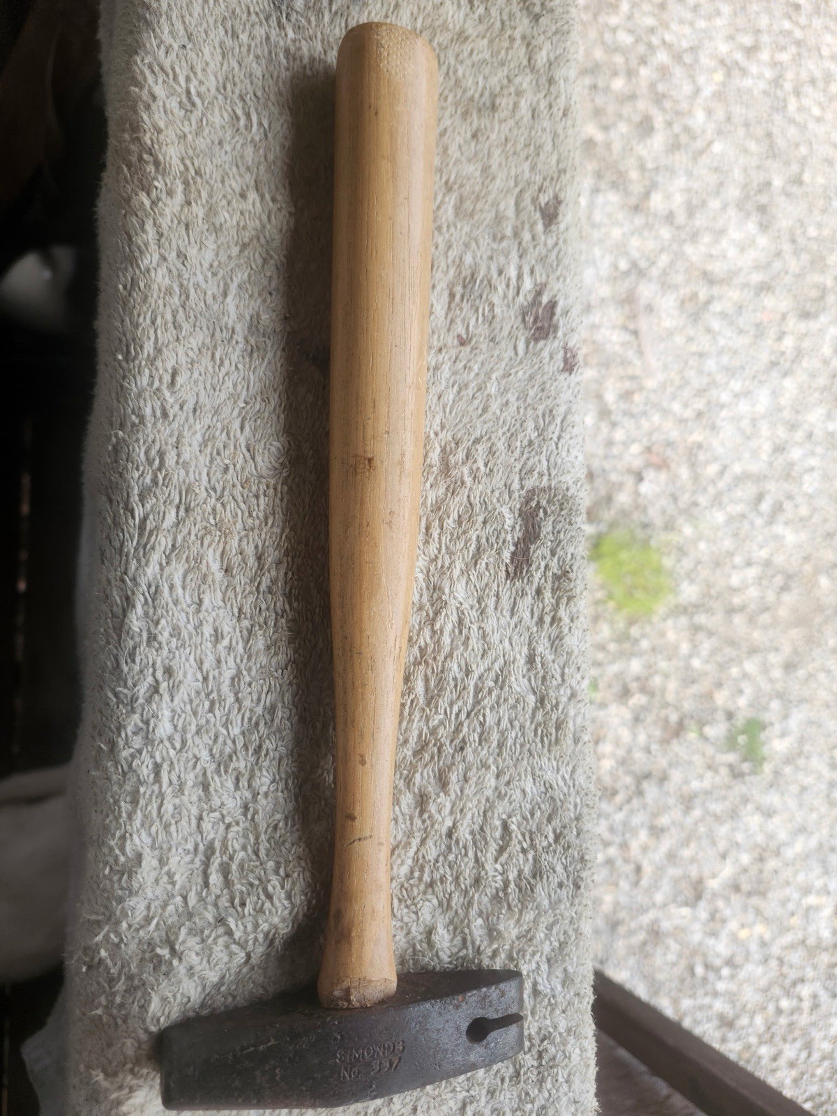 Rare Vintage Simonds No 337 Saw Hammer USA  Logging Old Antique Tools Simon's