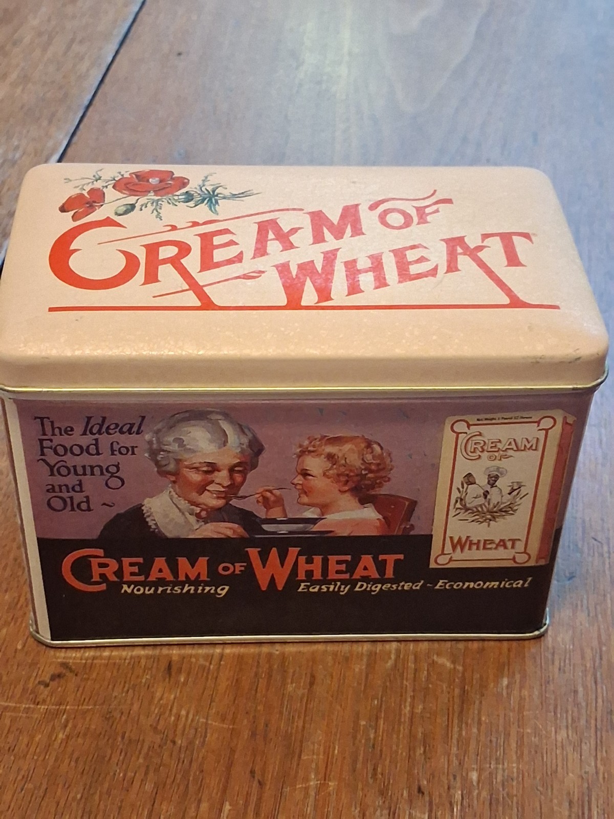 vintage 100th anniversary Cream of Wheat tin (doesnt have the recipe cards)
