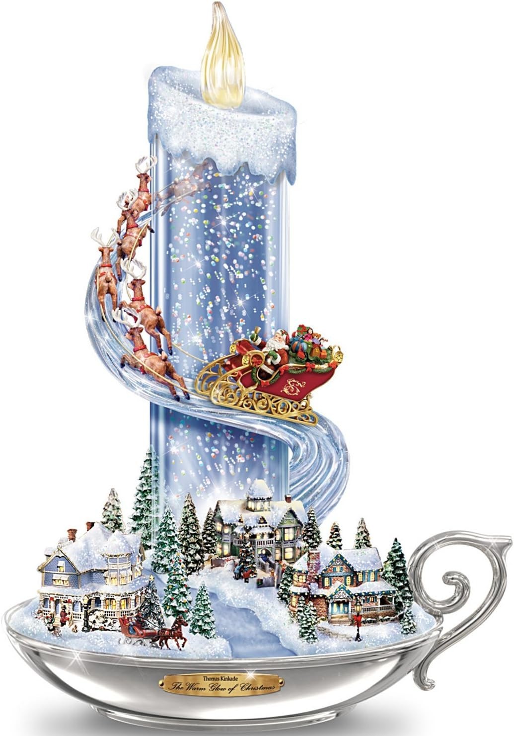 Bradford Exchange Thomas Kinkade Warm Glow of Christmas Table Centerpiece