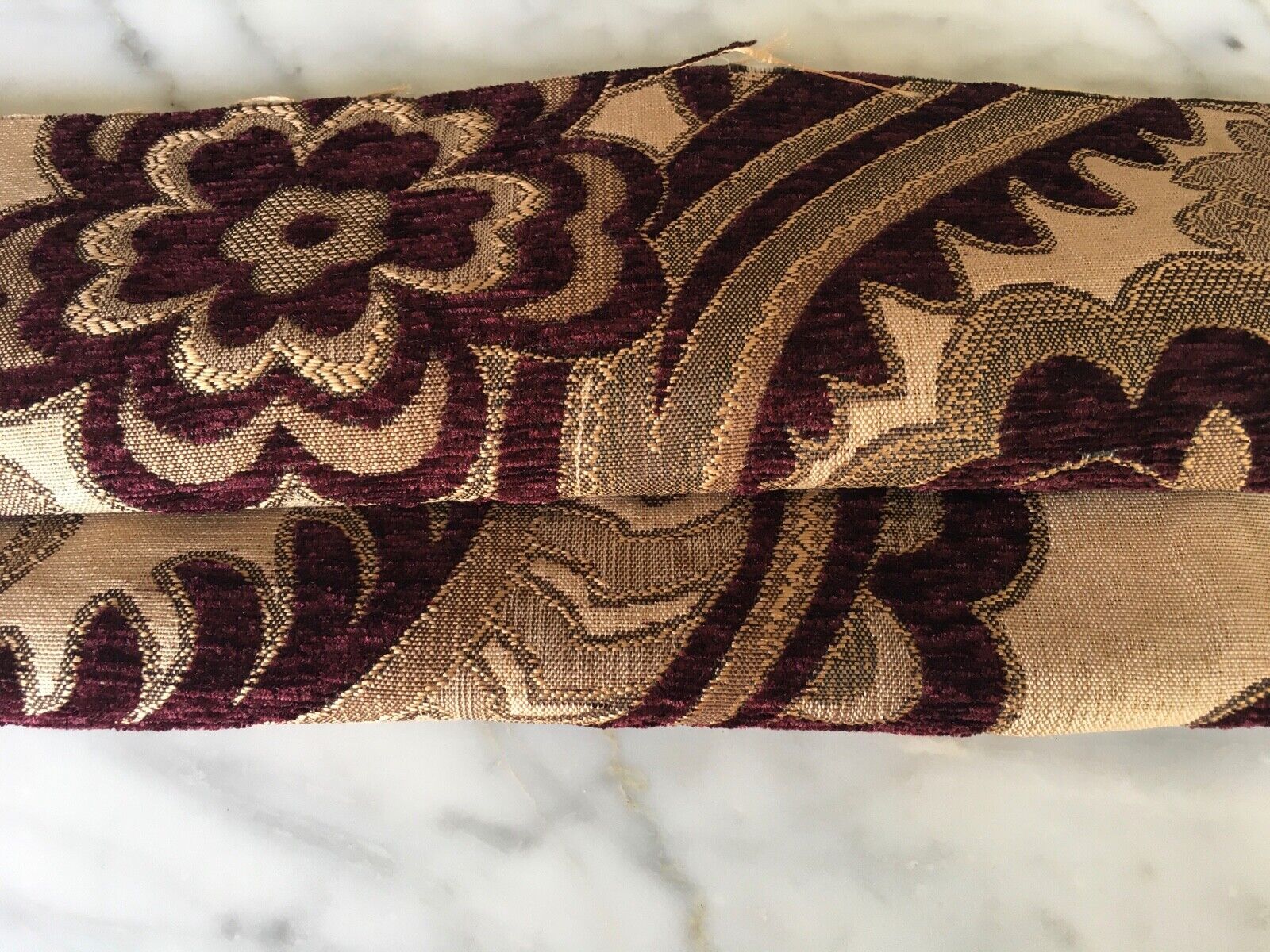 Upholstery Fabric Cut Velvet Floral Pattern 56\