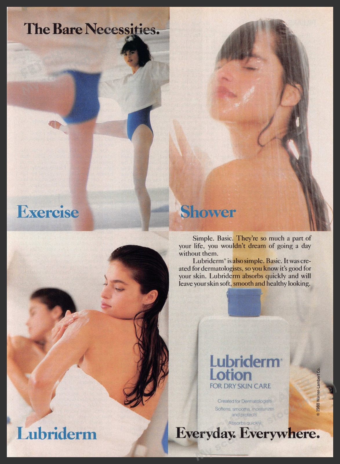 Lubriderm Lotion 1980s Magazine Print Advertisement 1989 Legs Skin Care Exercise Lubriderm Lotion 1980s Magazine Print Advertisement 1989 Legs Skin Care Exercise