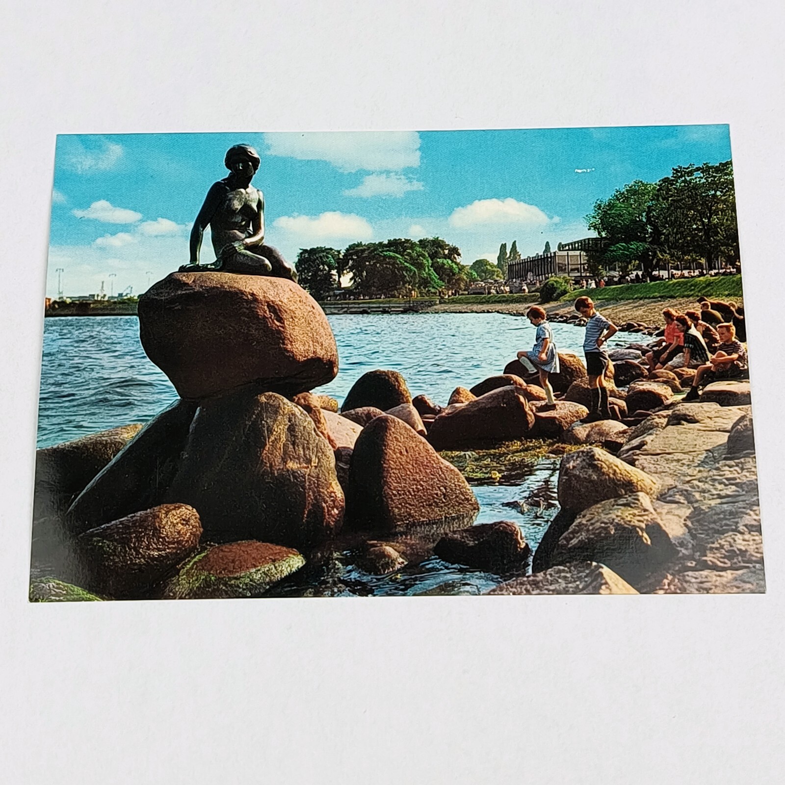 Little Mermaid Statue Copenhagen Denmark Postcard