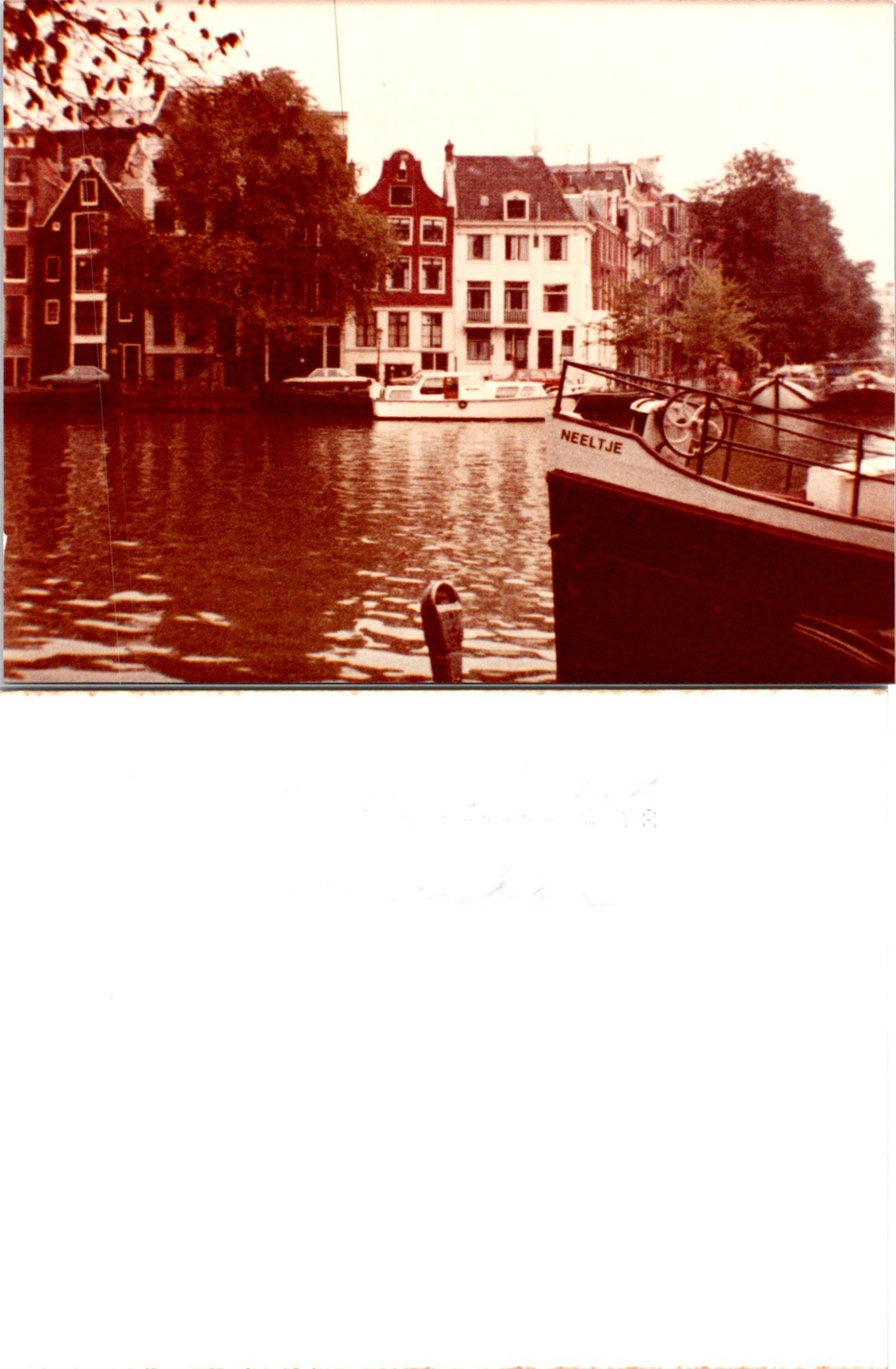 A Canal Street in Amsterdam, Netherlands Vtg Found Photo V4685