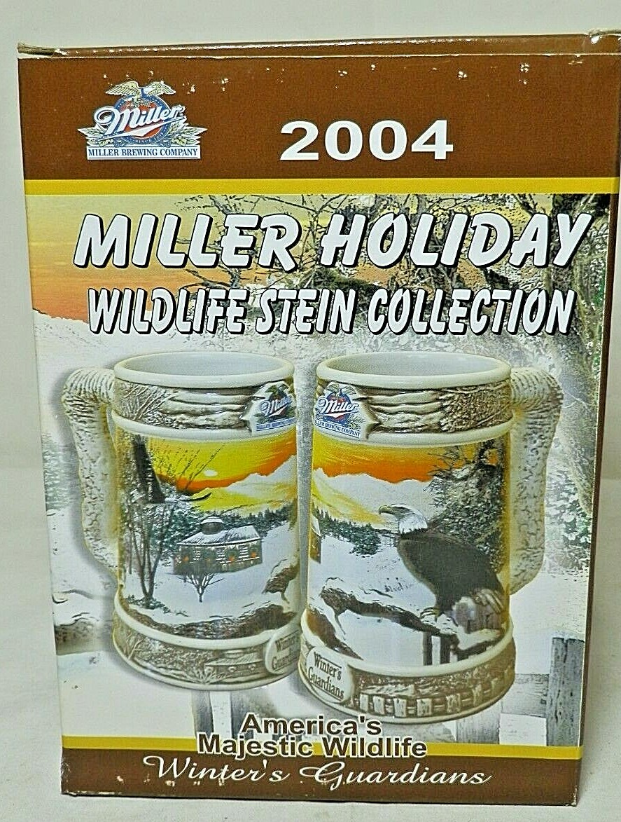 \'04 Miller Brewing Winter Guardian Stein America\'s Majestic Wildlife. NIB.15622 \'04 Miller Brewing Winter Guardian Stein America\'s Majestic Wildlife. NIB.15622