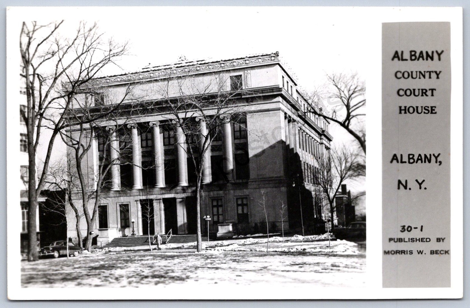 K34/ Albany New York RPPC Postcard c1940-50s County Court House 389