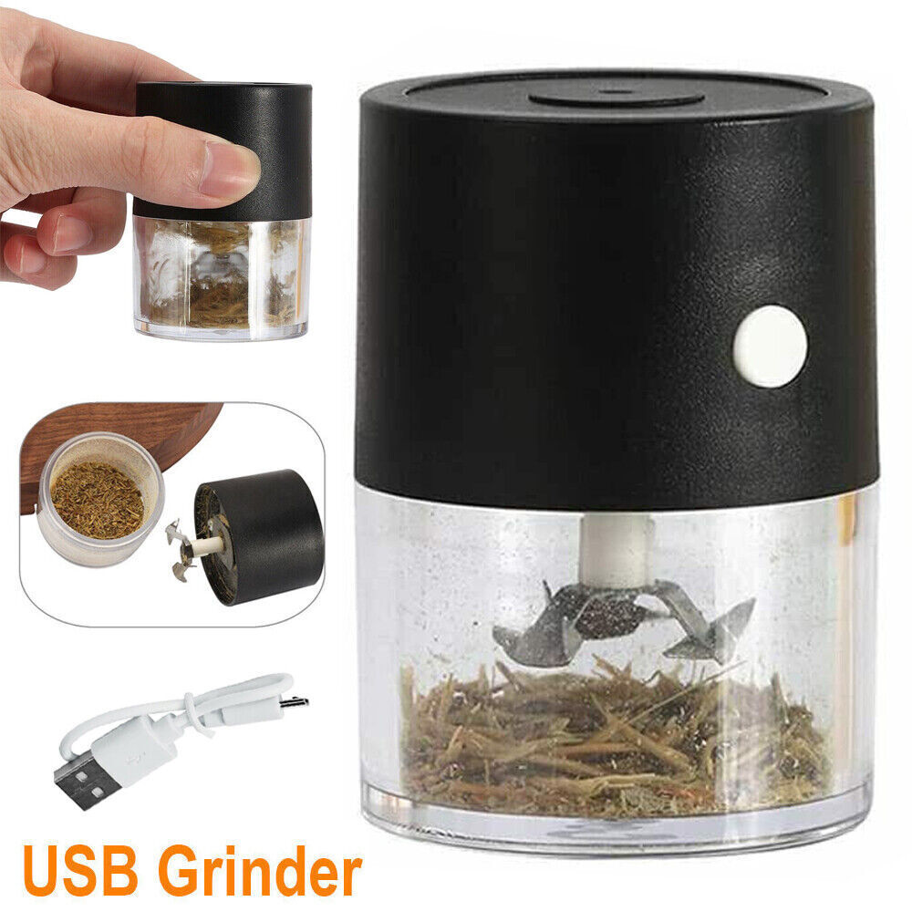 Electric Auto Grinder for  Herb & Garlic Grinding Rchargeable in USB Black