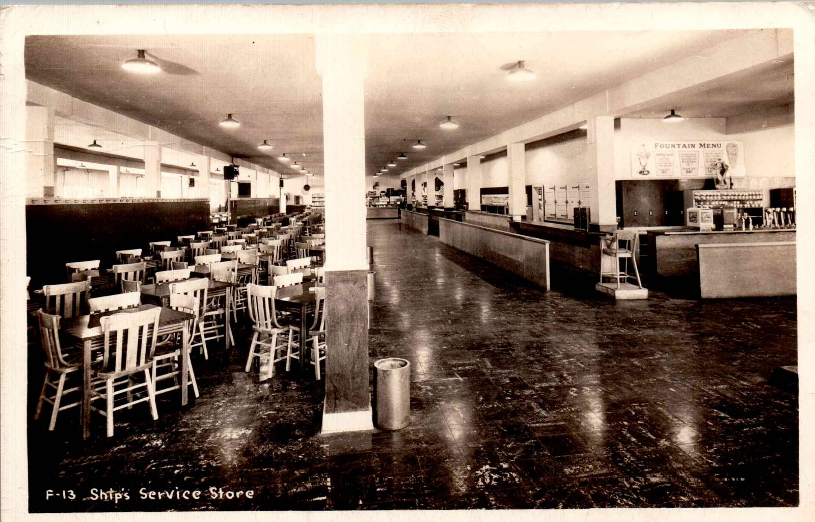 RPPC - A Ship\'s Service Store - Military - 1940s