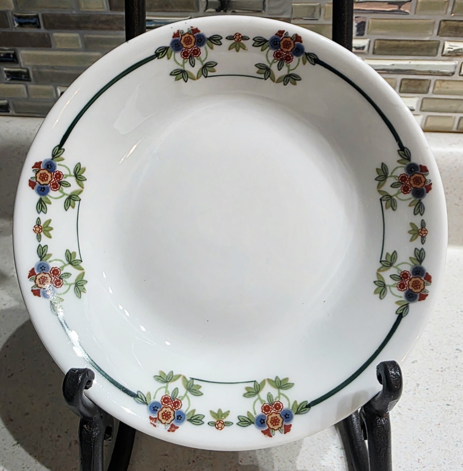 Vintage RARE Fraunfelter China Rimmed Soup Bowls-Set of 4