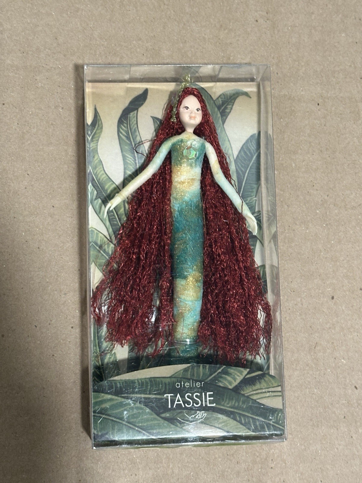 Tassie Mermaid Fairy, 4” Handmade Fairy From Thailand. #MM2 Green/ref