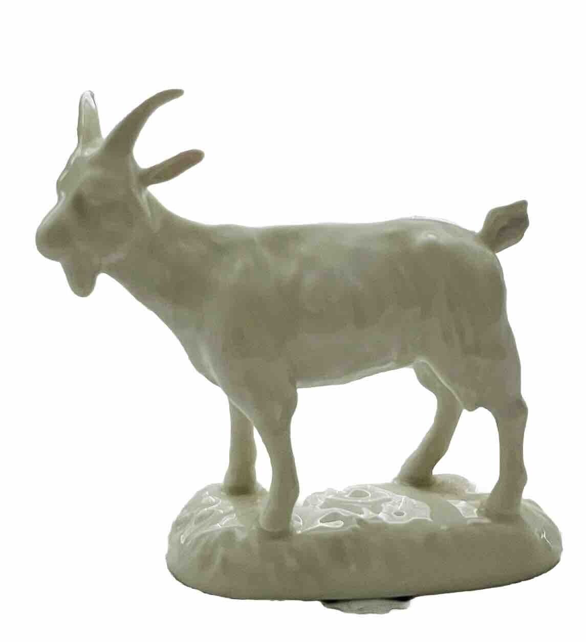 Antique KPM Berlin Porcelain Blanc de Chine Goat Figurine 3” ~ Mint