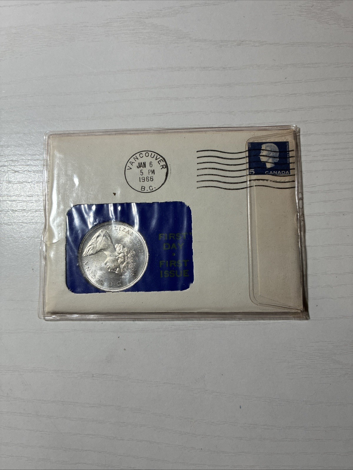1966 #5 99 COMPANY FIRST DAY FIRST ISSUED CANADIAN SILVER 25 CT. QUEEN ELIZABETH