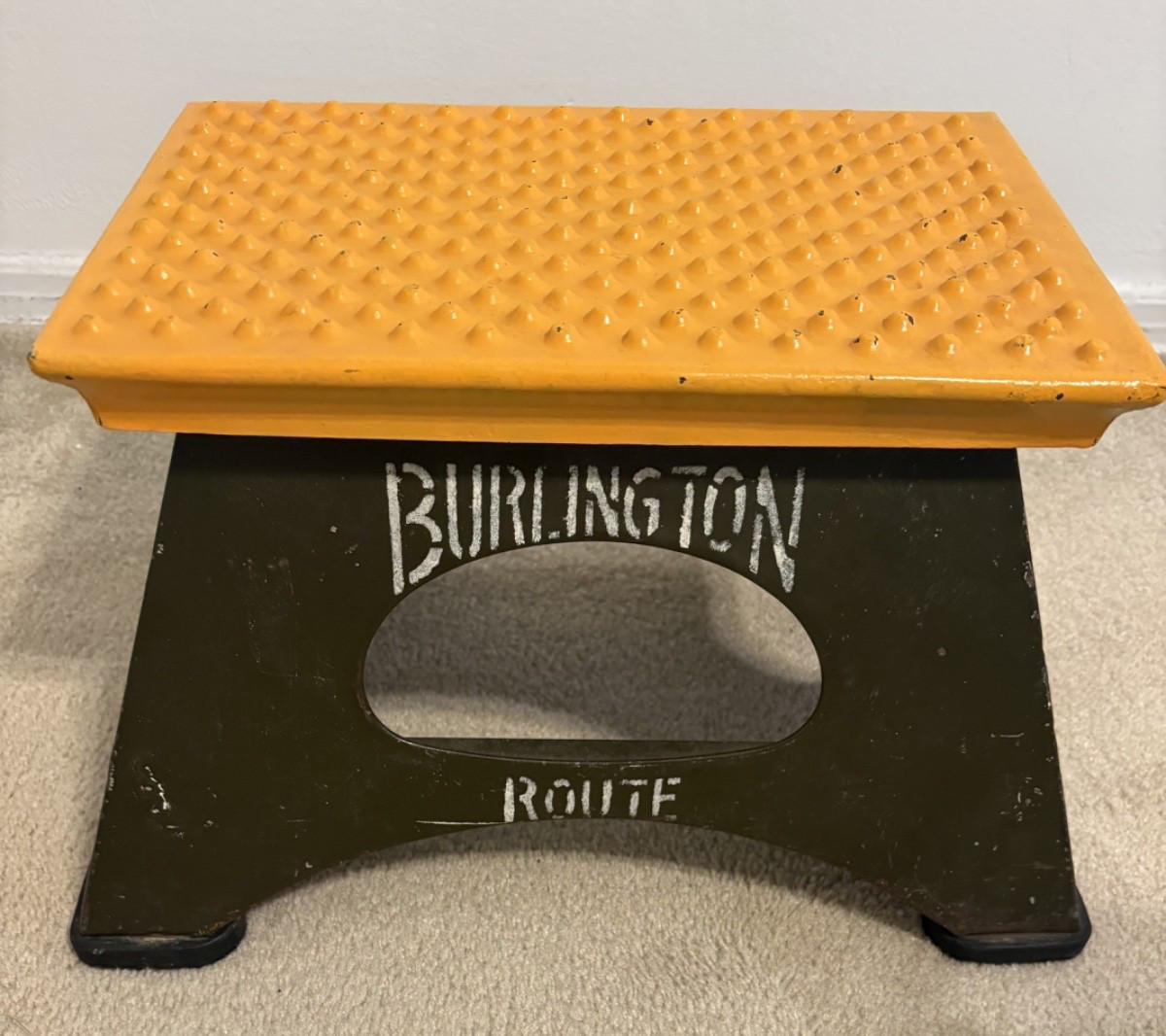 Vintage Burlington Route Railroad Step Stool Chicago Burlington & Quincy CB&Q Vintage Burlington Route Railroad Step Stool Chicago Burlington & Quincy CB&Q