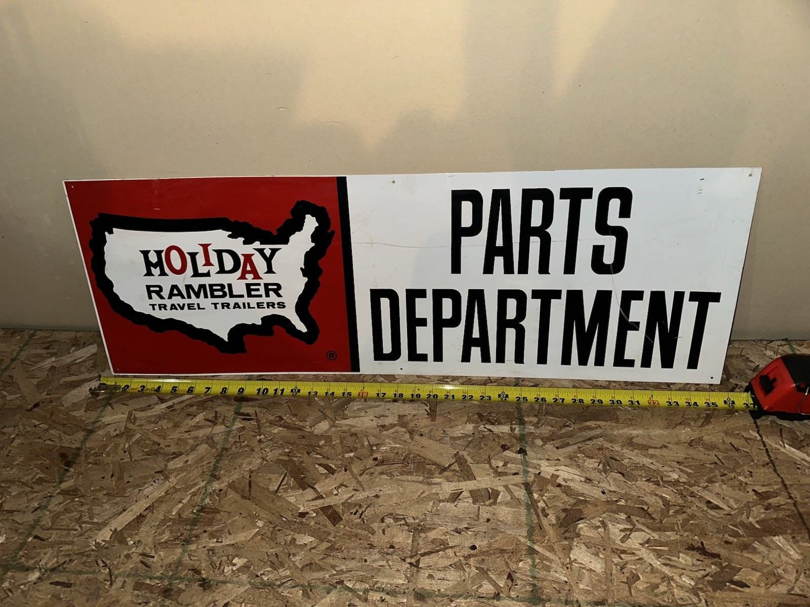 Vintage RV Holiday Rambler Travel Trailers Camper Service Dept camping Sign Vintage RV Holiday Rambler Travel Trailers Camper Service Dept camping Sign