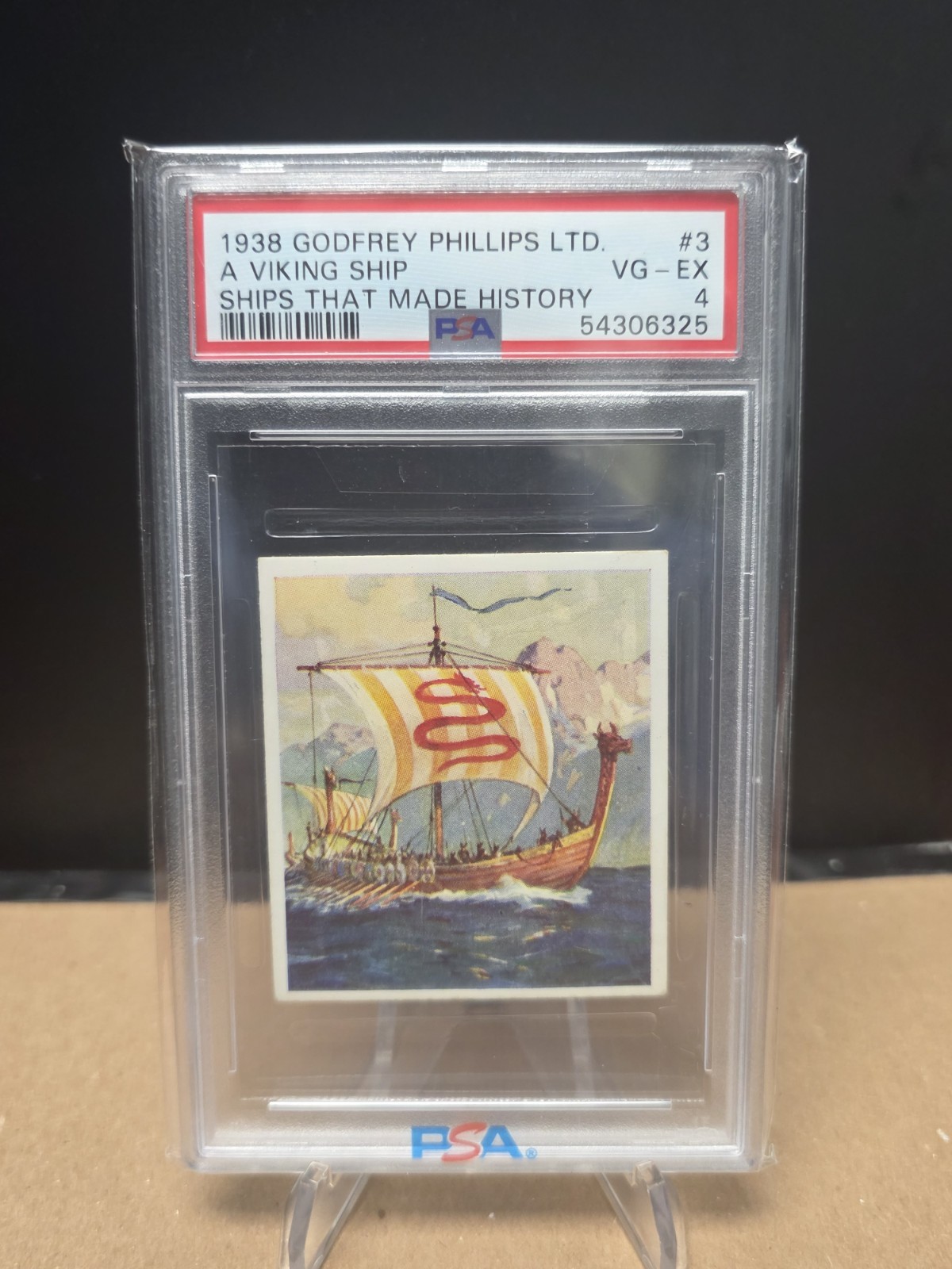 1938 Godfrey Phillips A Viking Ship #3 Psa 4 Ships That Made History