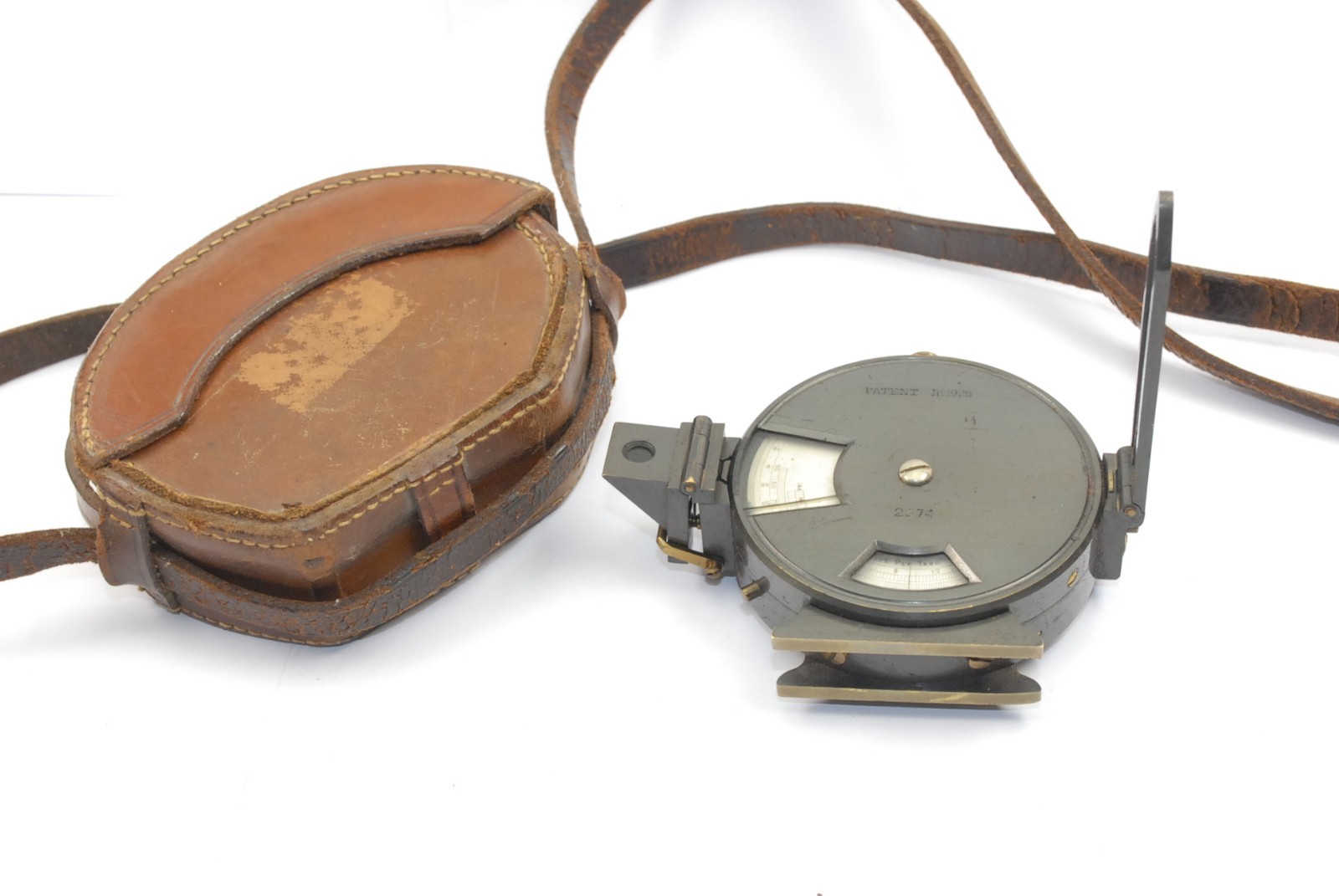 Barker\'s Patent no.1926 Compass Clinometer C. WW1 Era, VGC With Case HXG4