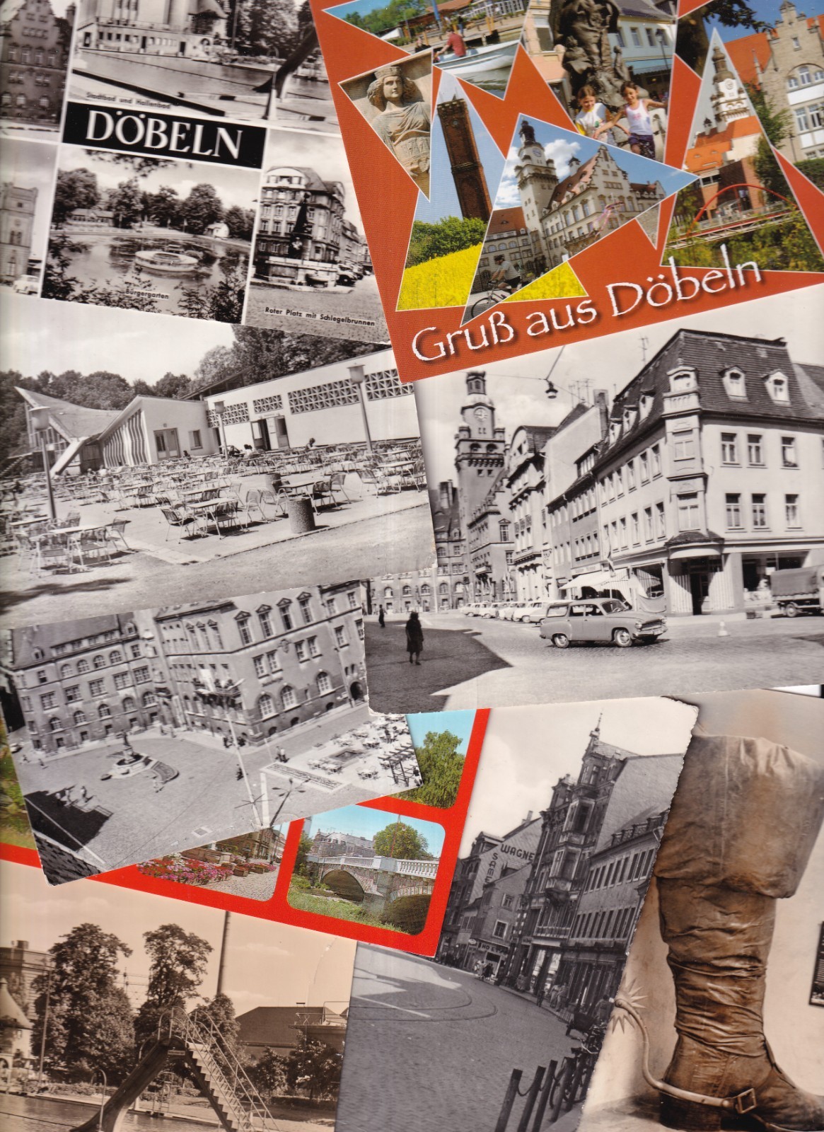 37 postcards motif DÖBELN/Sat.
