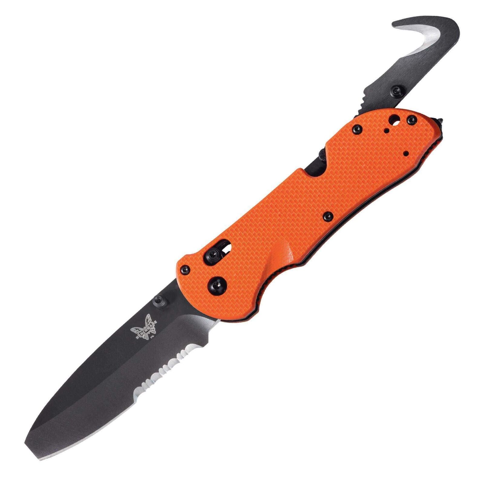 Benchmade Folding Knife Triage Black Blade Axis Lock Orange Handle 916SBK-ORG