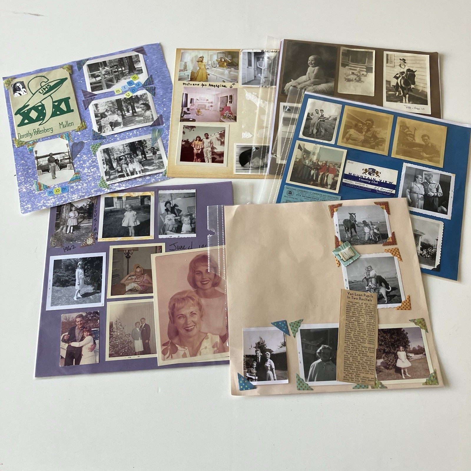 VTG Southern California Scrapbook Pages Old Photographs Redding Debutant
