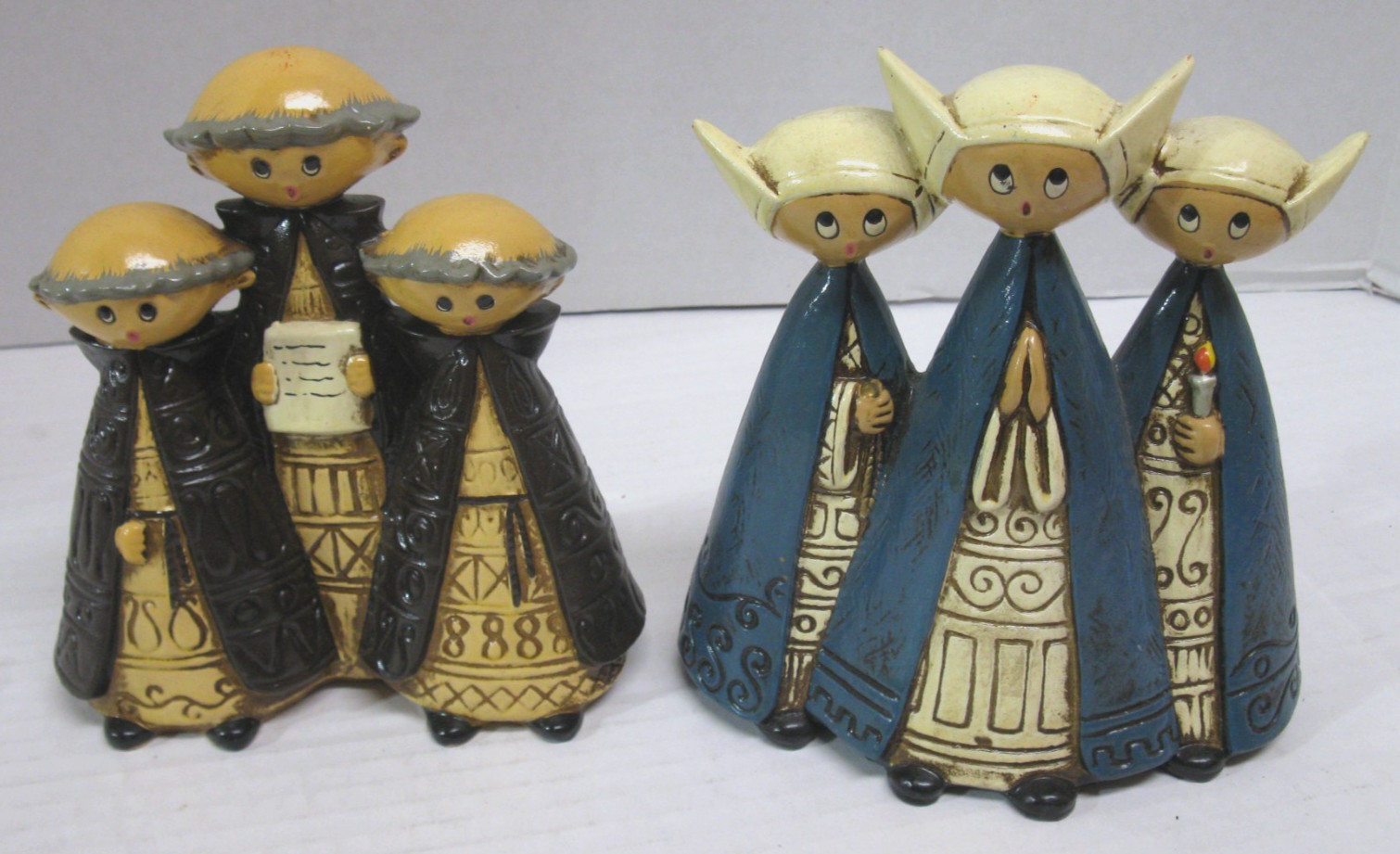 Trio of Singing Angels Nuns and Monks Mid Century Figures Made in Japan Trio of Singing Angels Nuns and Monks Mid Century Figures Made in Japan