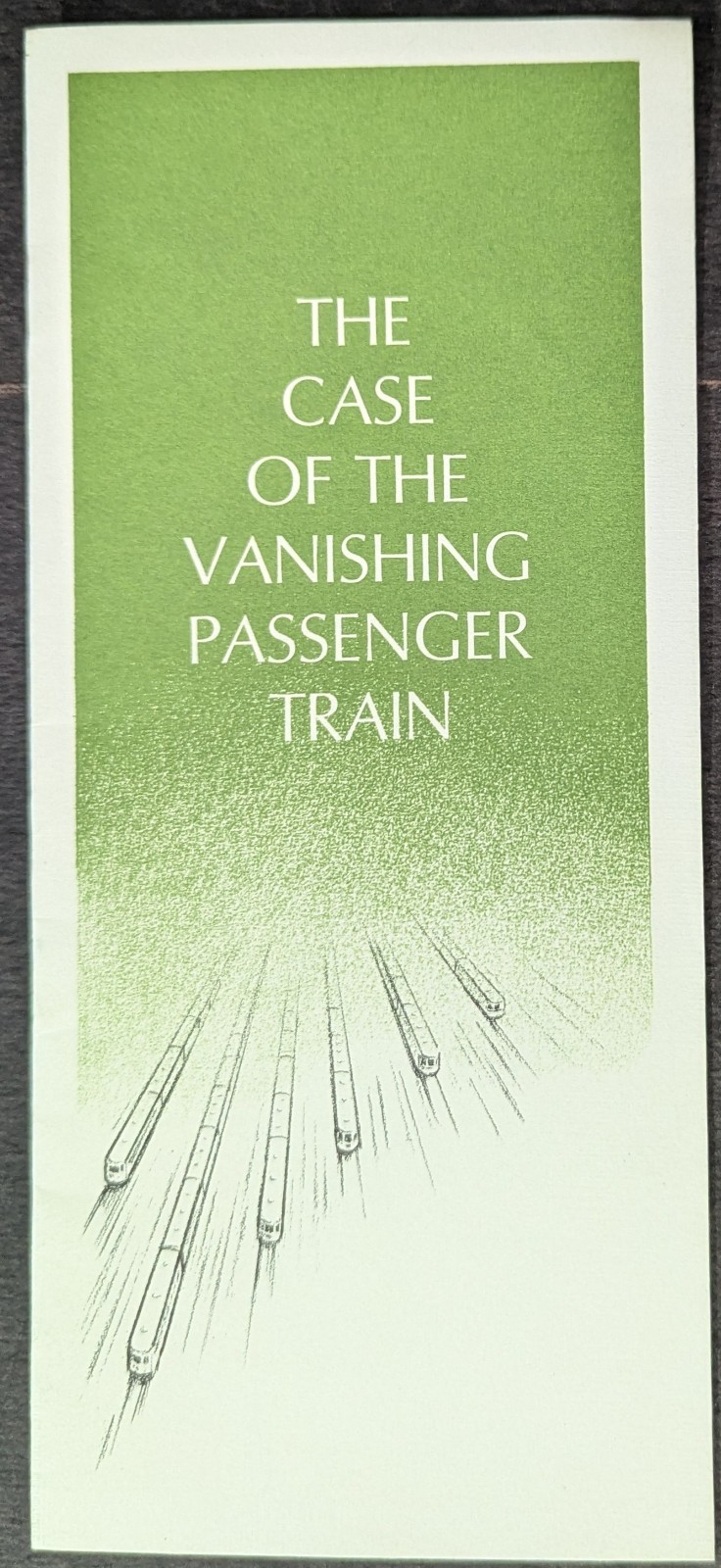 ***VINTAGE 1950'a THE CASE OF THE VANISHING PASSENGER TRAIN BOOKLET*** ***VINTAGE 1950'a THE CASE OF THE VANISHING PASSENGER TRAIN BOOKLET***