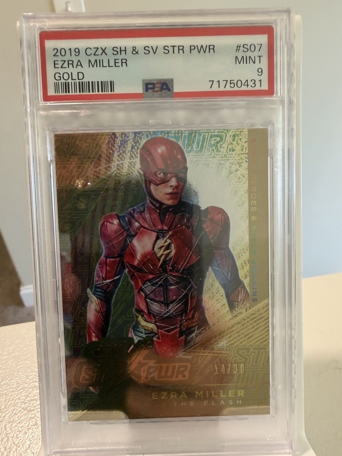 2019 CZX SH&SV STR PWR Ezra Miller As The Flash PSA MINT 9