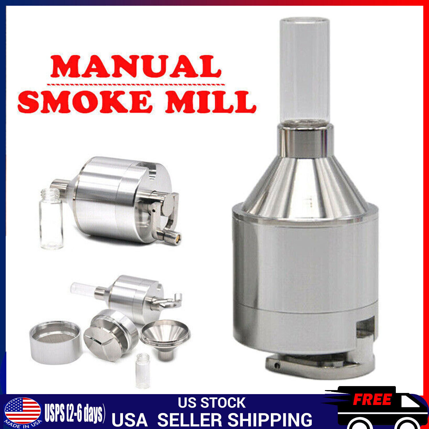 Metal Funnel Deering Grinder Spice Mill Manual Portable 2.2\
