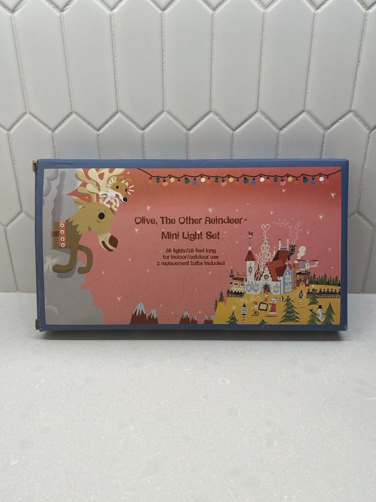 VTG 2001 Olive the Other Reindeer Indoor/Outdoor Mini Lights Nordstrom BOX ONLY
