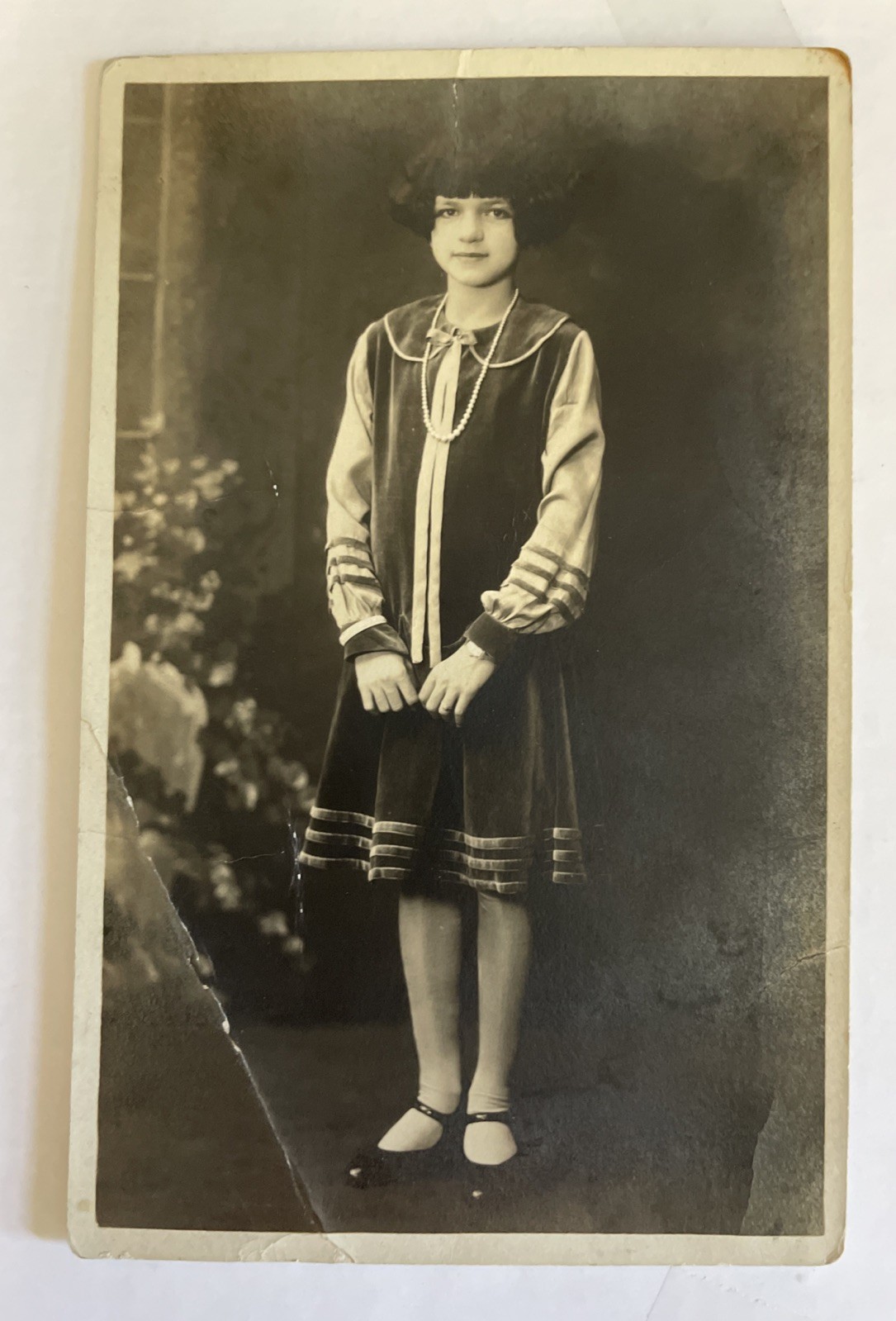 Rppc 1920c Ahran O Girl Damaged Eastman Studio Main St., Akron, Ohio Postcard
