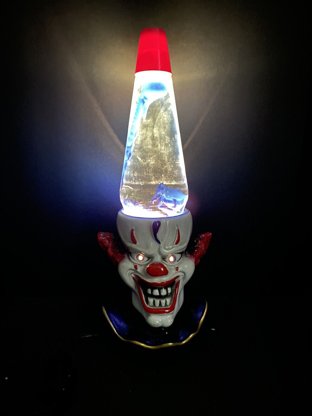 Vtg. Icon Series Cranky the Clown Ceramic 1990s Lava Lite Lamp EUC Rare **READ**