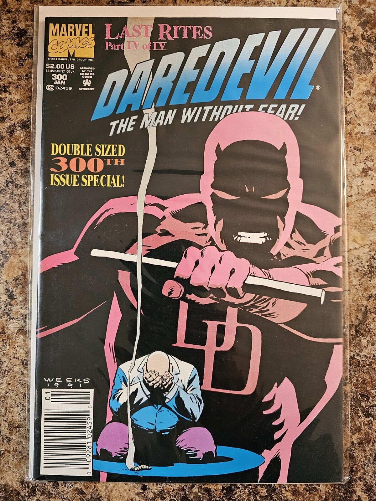 Daredevil #300 (1992) Newsstand Edition Kingpin Appearance Marvel Comics VF 