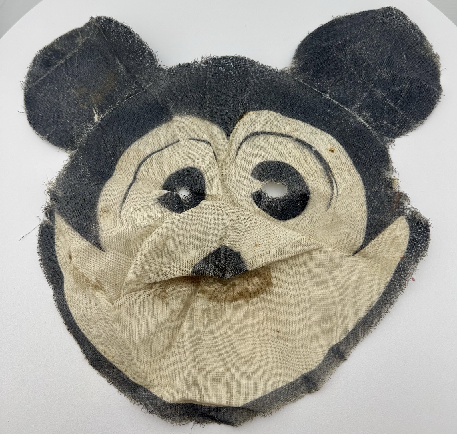 RARE 1930s Mickey Mouse Gauze Linen Mask Walt Disney Collectible Vintage Antique