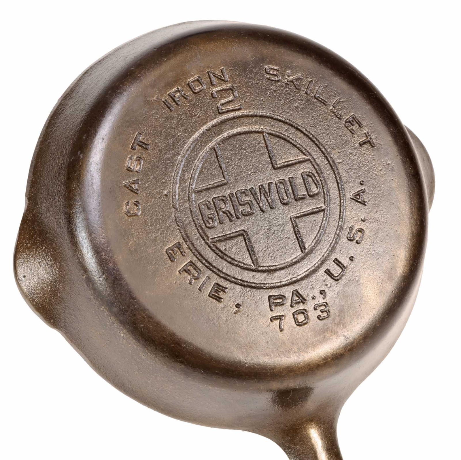 Vintage Griswold No 2 (703) Cast Iron Skillet Restored Condition