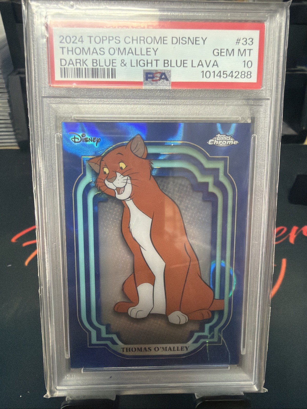 2024 TOPPS CHROME DISNEY THOMAS O’MALLEY DARK BLUE & LIGHT BLUE LAVA PSA 10 /75 2024 TOPPS CHROME DISNEY THOMAS O’MALLEY DARK BLUE & LIGHT BLUE LAVA PSA 10 /75