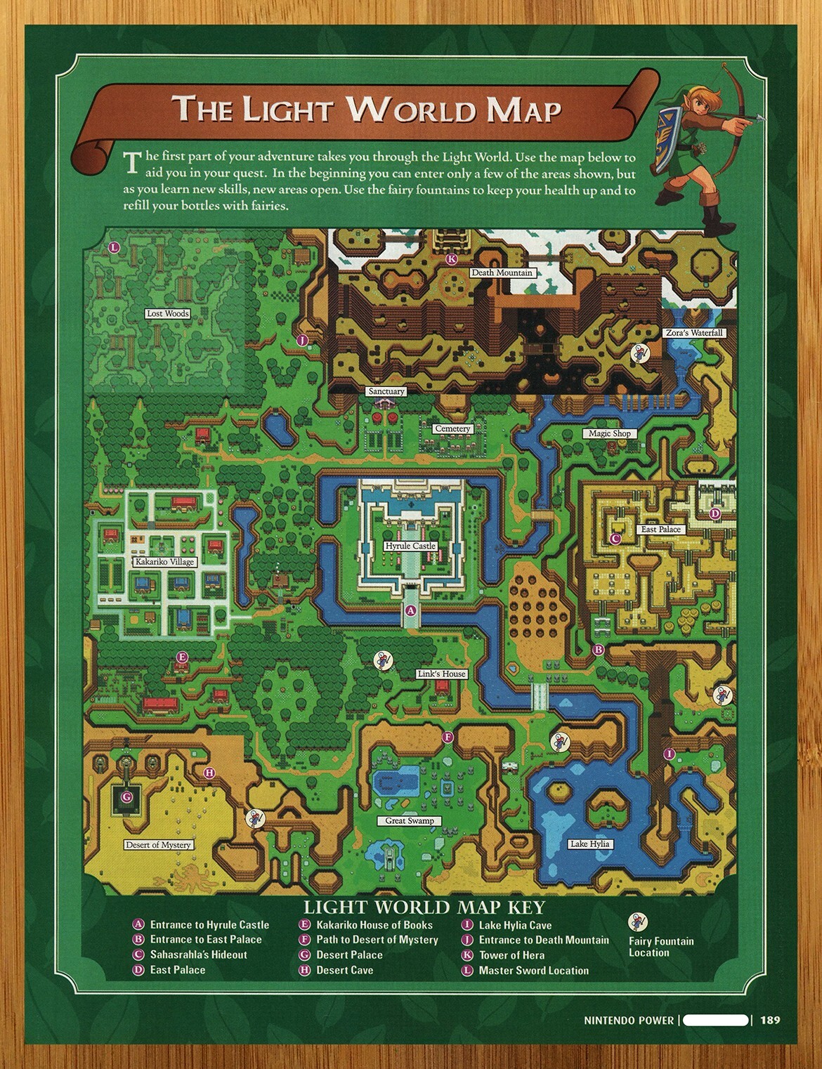 2003 Zelda A Link to the Past Light World Map Gameboy Advance Print Ad/Poster