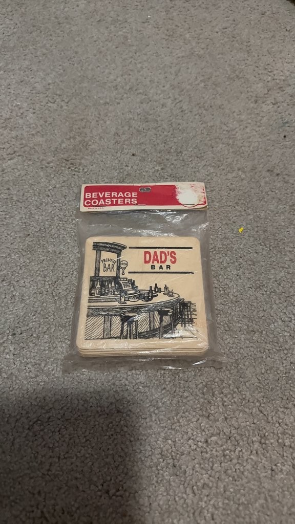 Vintage Maude Corporation Dad\'s Bar Beverage Coasters Set