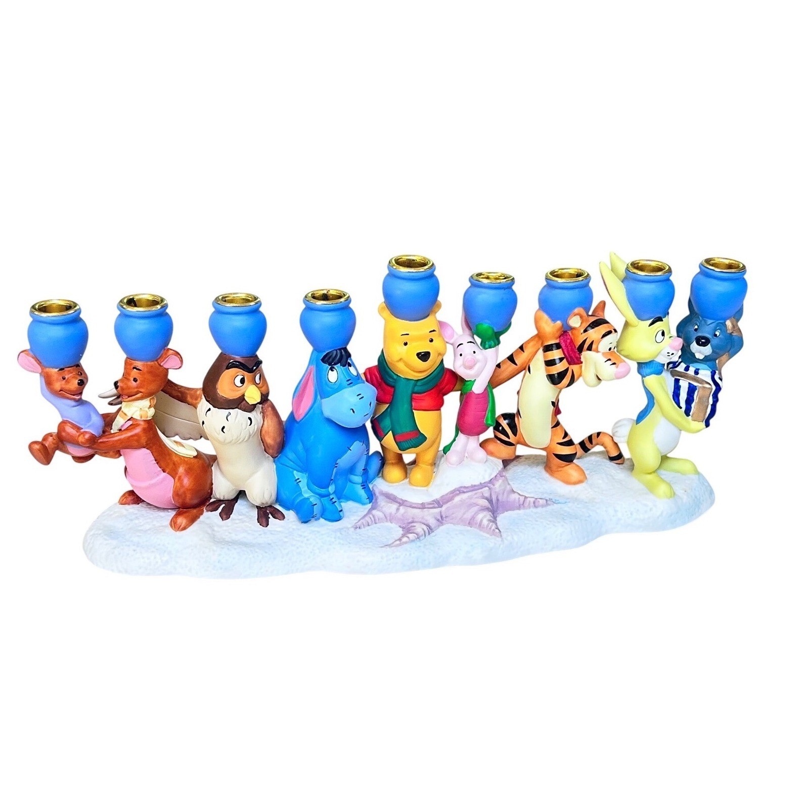 Rare VTG Disney Winnie the Pooh Friends Ceramic Hanukkah Menorah Hanukkiah Boxed Rare VTG Disney Winnie the Pooh Friends Ceramic Hanukkah Menorah Hanukkiah Boxed