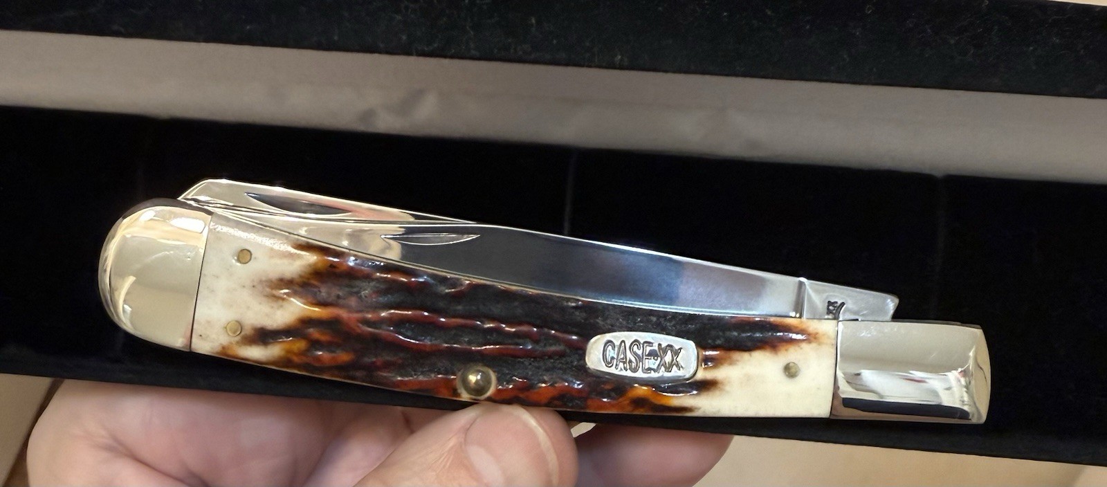 1996 Case XX Large Red Stag Banana Trapper R5251. Incredibly beautiful knife 