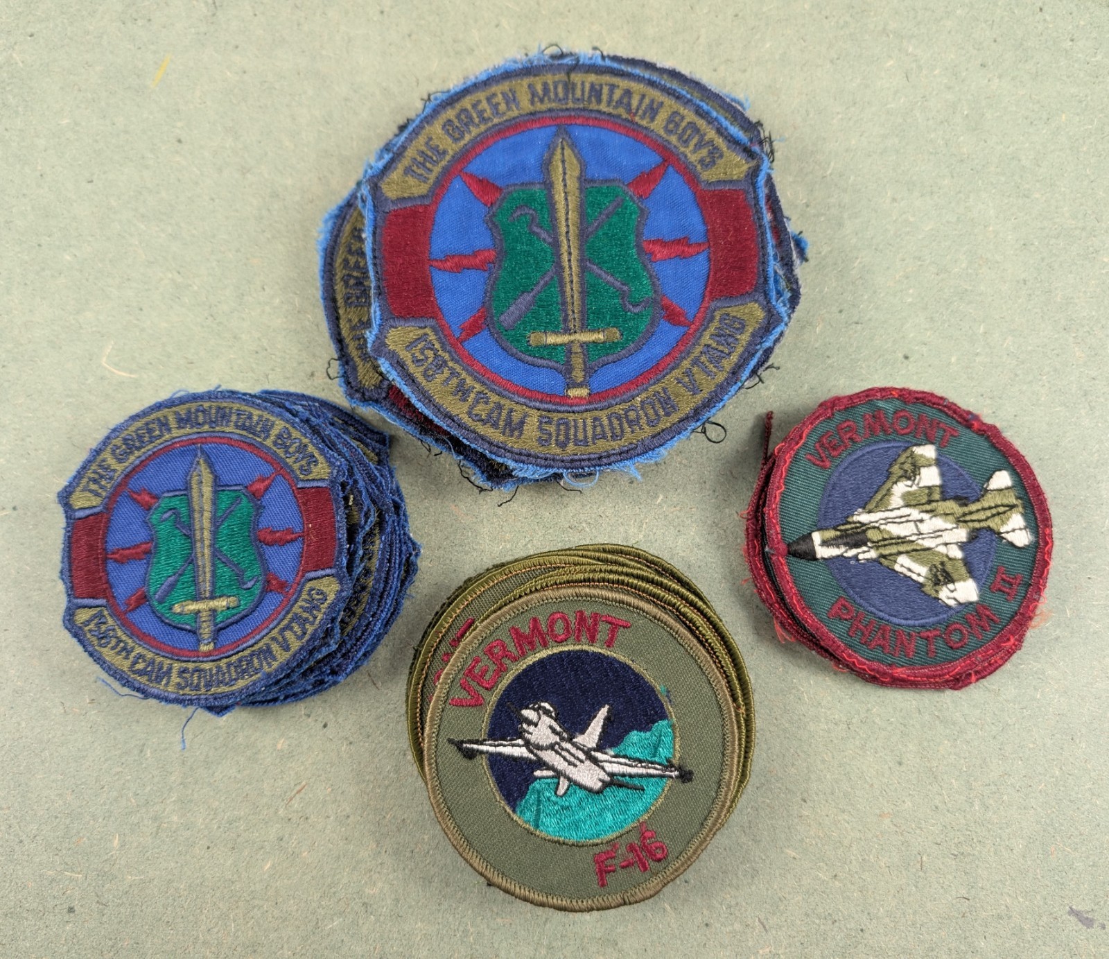 wholesale job lot ~ 28 vintage USAF Vermont ANG embroidered military patches