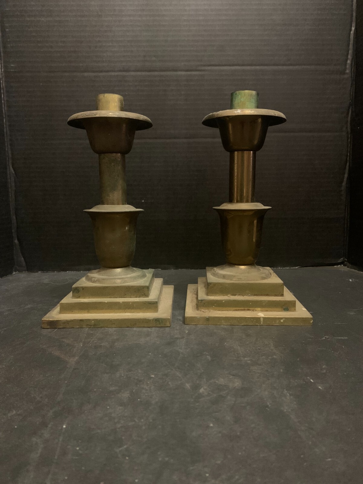 Vintage Sudbury Brass Church Altar No. SB151 Candle Holder A Pair