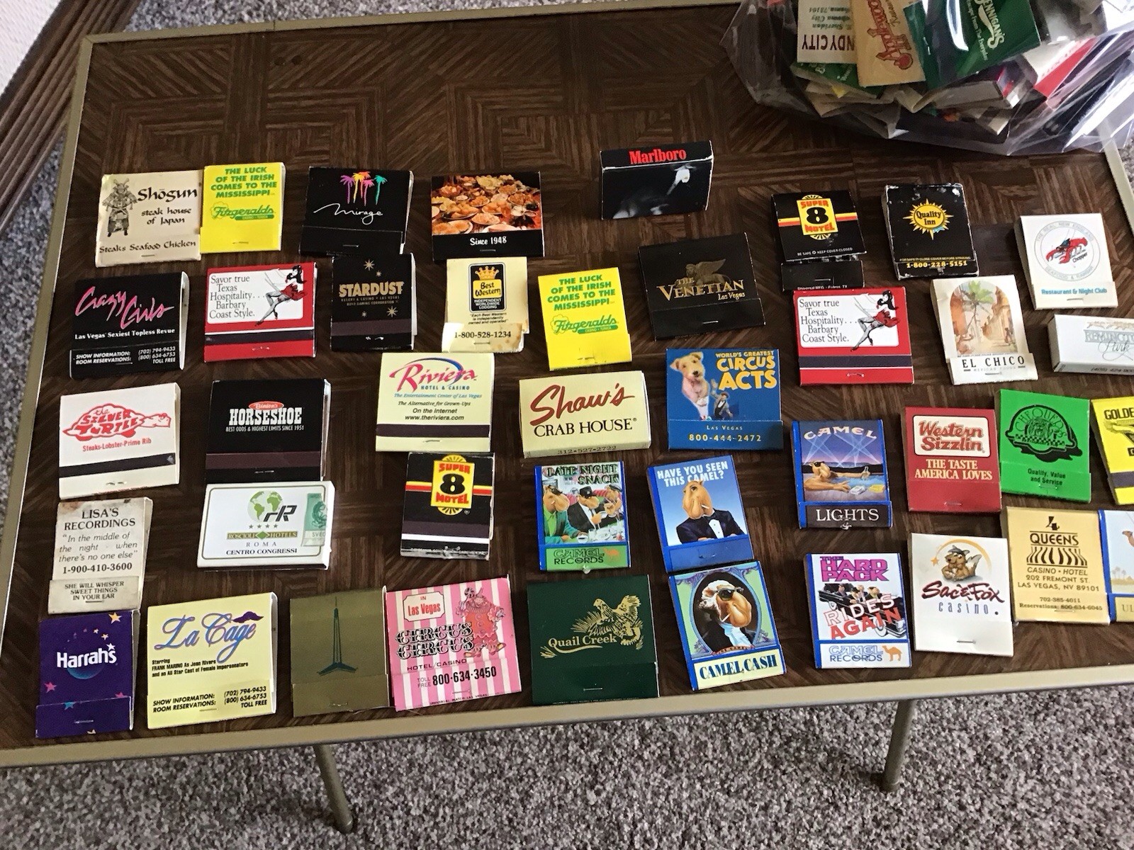Vintage Collectible Matchbooks Lot Of Almost 200 Casino, Camel, Marlboro, Hotels