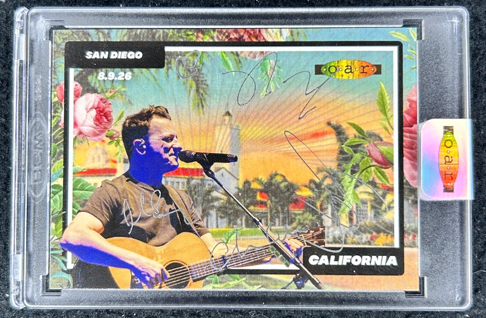O.A.R. complete group signed 2026 San Diego 3 Decades Tour exclusive promo card