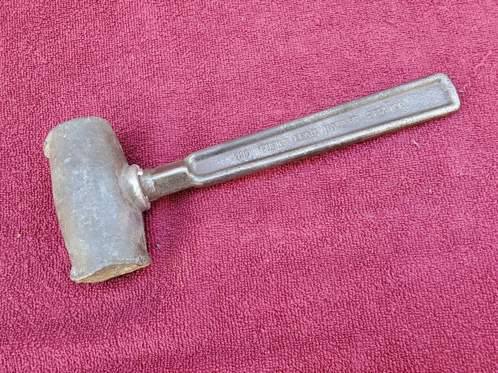 Vintage Lawrence H.Cook Inc. Lead Hammer, 4 lb 5.6 oz Total Weight