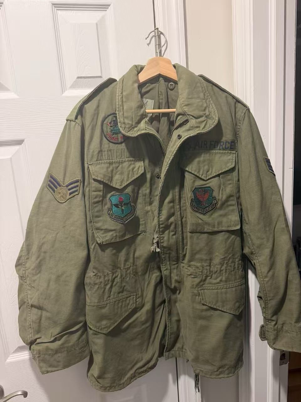 Vintage US Air Force US USAF M-65 Field Jacket Brass Zip PatchedSmall LongOG 107 Vintage US Air Force US USAF M-65 Field Jacket Brass Zip PatchedSmall LongOG 107