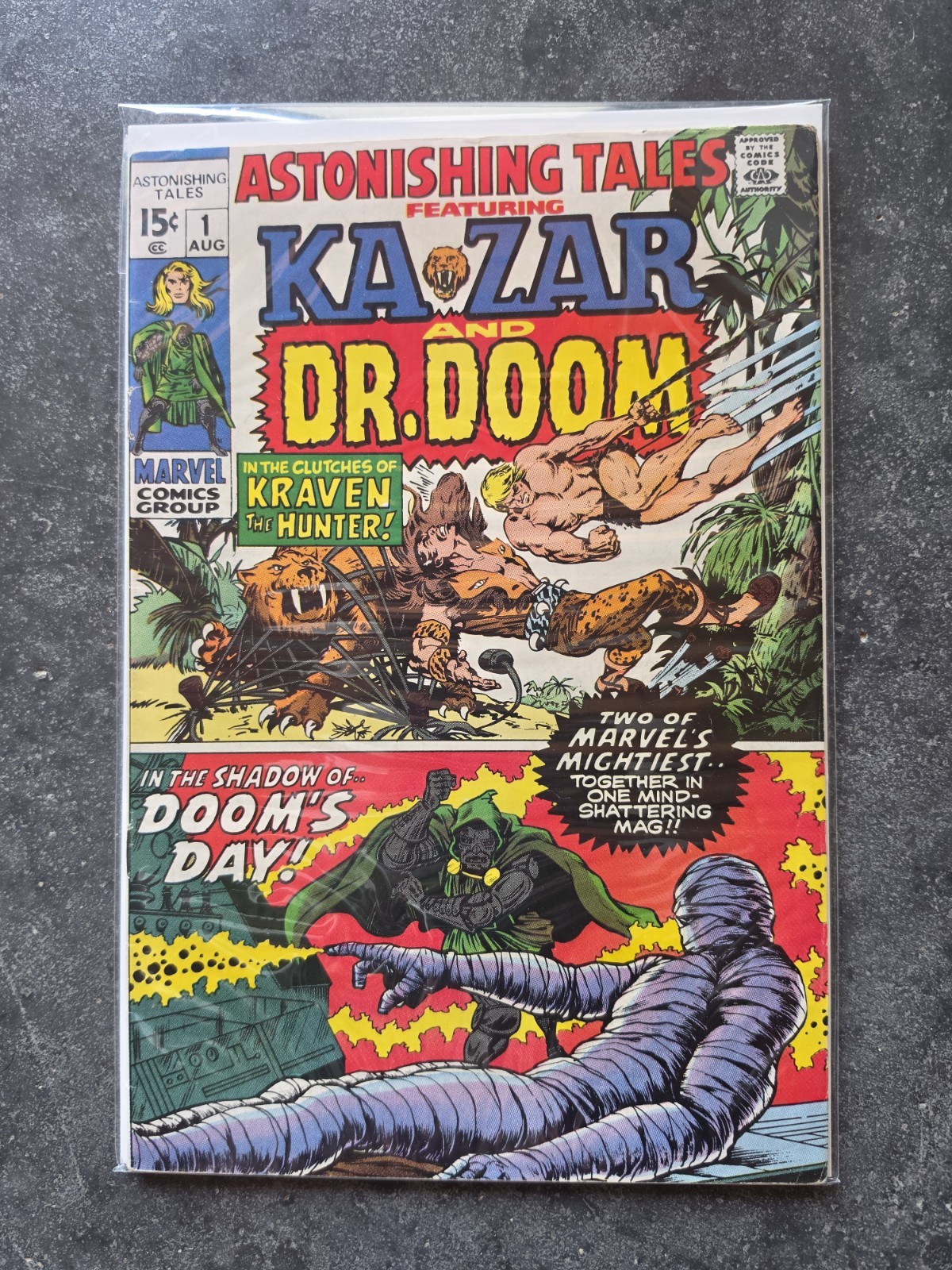 Astonishing Tales #1 Ka-Zar Dr. Doom Kraven Appearance Marvel Comics 1970 FN-VF 
