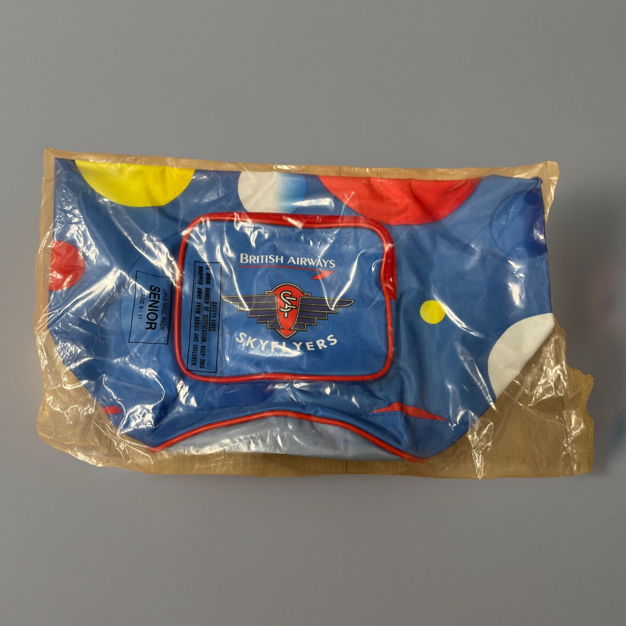 🇬🇧 Rare Sealed 1990s British Airways Skyflyers Bag Senior Ages 8-11 ✈️