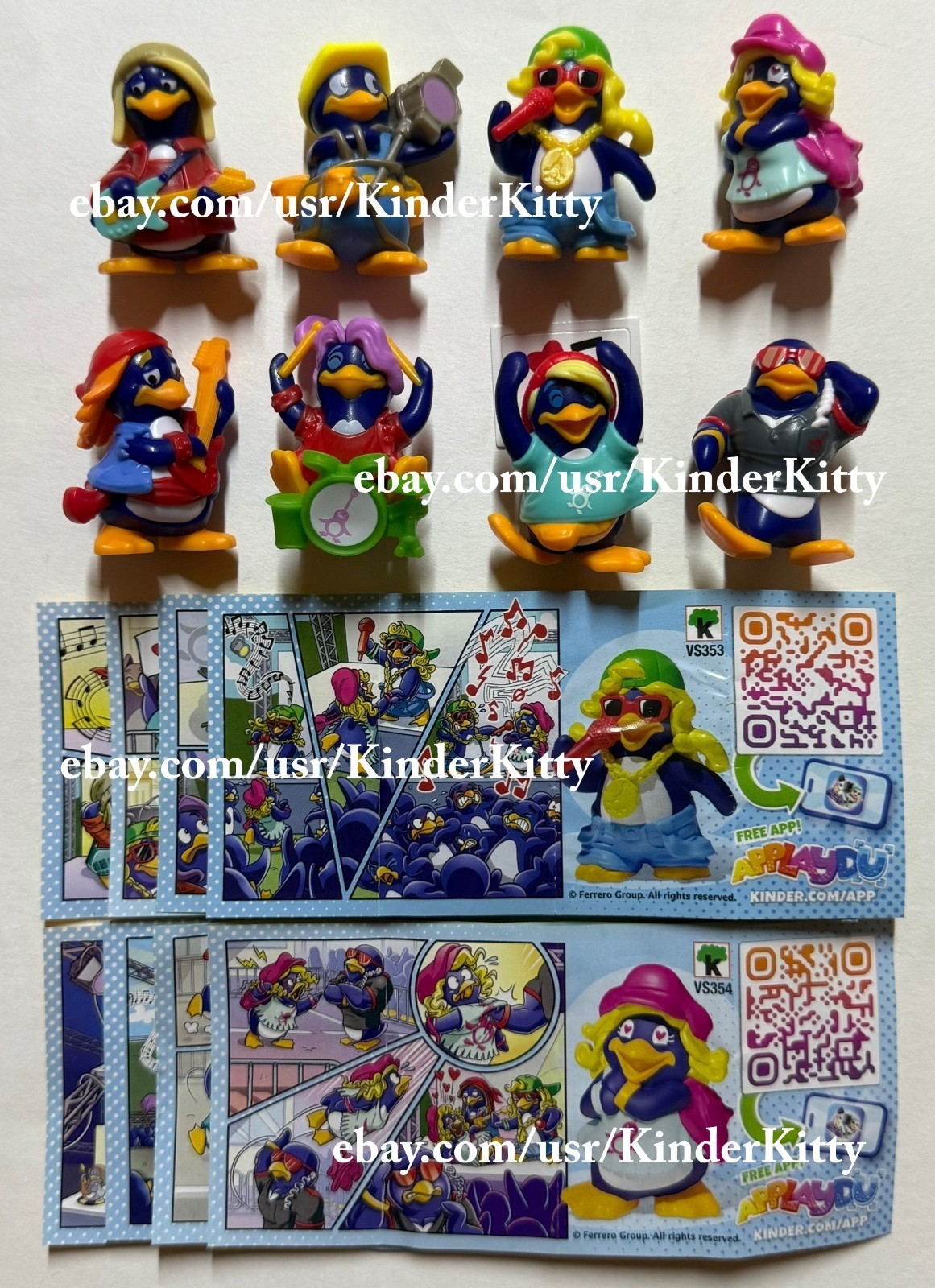 Musical Penguins 2026 Kinder Surprise Ferrero Series Set VS348-VS358+all BPZ