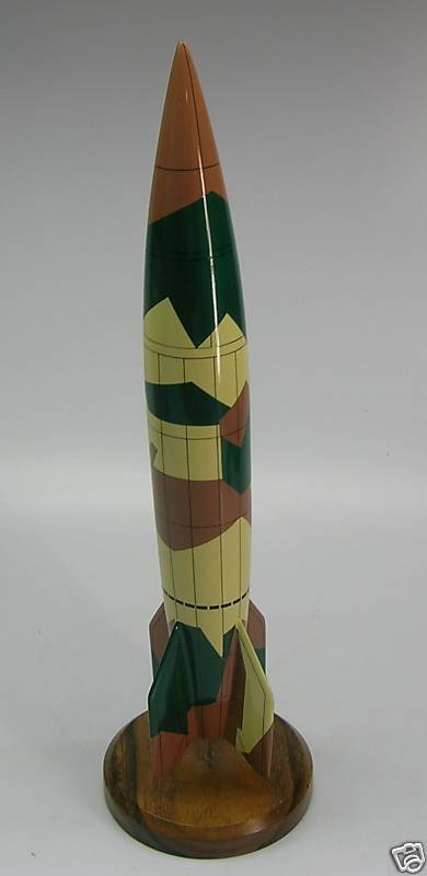 V-2 Rocket Von Braun Ballistic Missile Desktop Wood Model Regular  